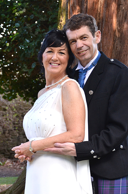 Mr and Mrs Howe married at the Woodlands Hotel Dundee
