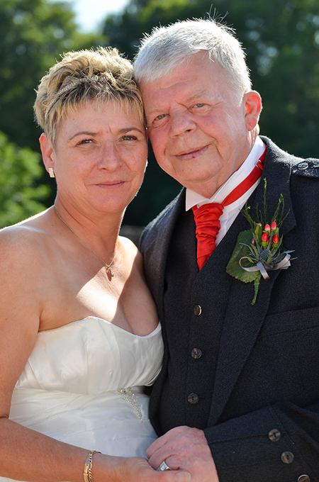 Mr and Mrs Young married in Montrose Angus