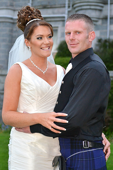 Mr and Mrs Davidson were married at Ardoe House in Aberdeenshire